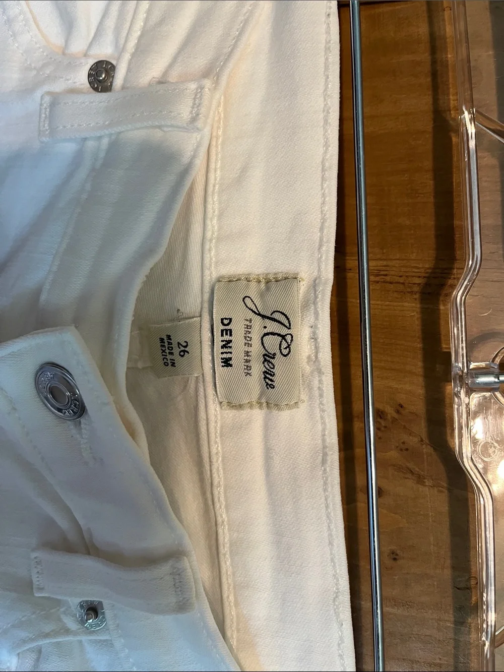 J. Crew White Frayed Hem Denim Shorts